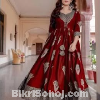 1piece long koti For Stylish Women Girls Red